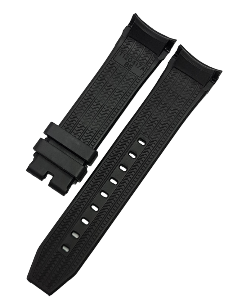Tissot Seastar T120417 Uyumlu Siyah Silikon Saat Kordonu