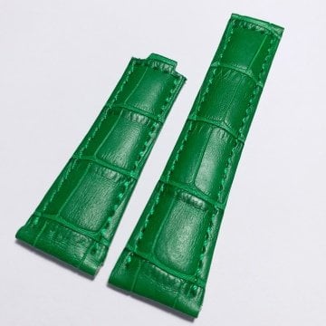 ROLEX Yeşil Deri Kordon