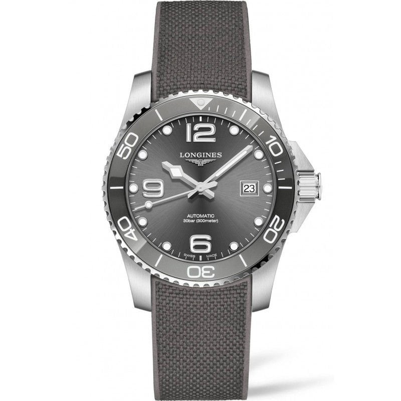 Longines HydroConquest Uyumlu Gri Silikon Saat Kordonu