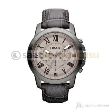 Fossil fs4766 Uyumlu Gri Deri Saat Kordonu