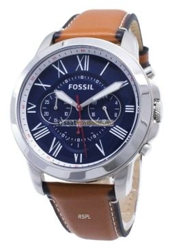 Fossil fs5210 22mm kahverenk deri saat kordonu