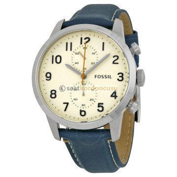Fossil fs4932 Uyumlu Lacivert Deri Saat Kordonu