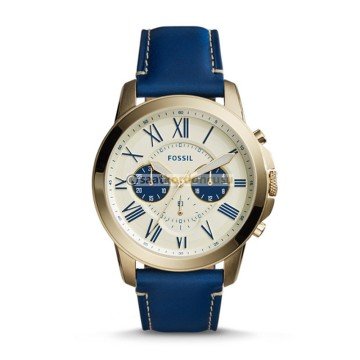 Fossil fs5271 Uyumlu Lacivert Deri Saat Kordonu