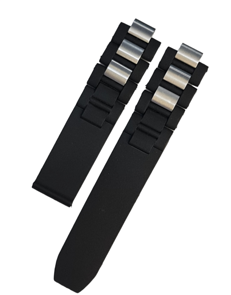 Cartier Modeli Siyah Silikon Saat Kordonu