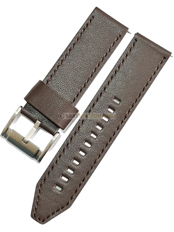 Fossil FS4732 Uyumlu 24mm Kahverenk Deri Saat Kordonu