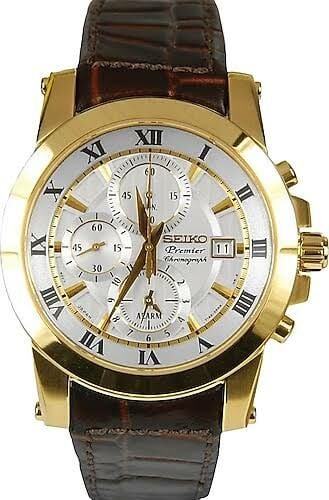 Seiko Premier Snaf30p Uyumlu Kahverenk Deri Saat Kordonu