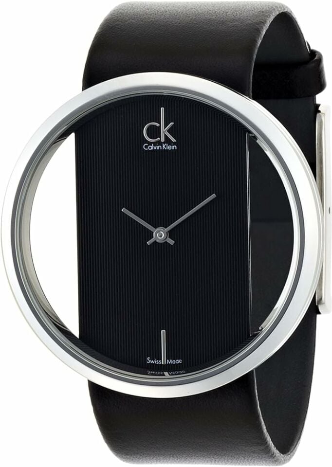 Calvin Klein K9423107 Siyah Deri Saat Kordonu