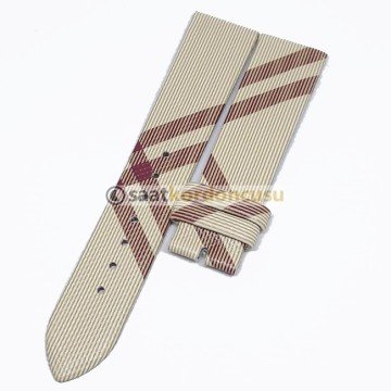 Burberry Saatlere Uyumlu Bej renk Kordon 20MM