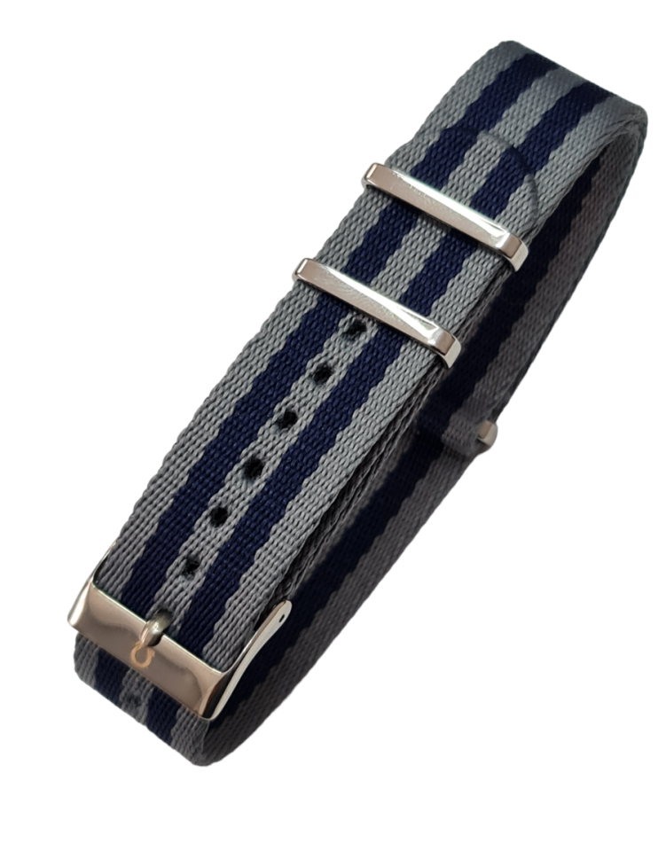 Omega Seamaster 300 20mm Mavi Gri Nato Saat Kordonu