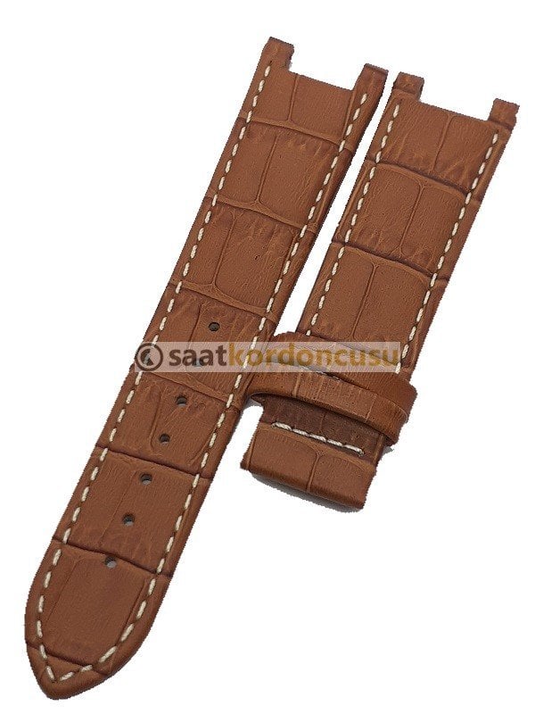 Guess Collection Uyumlu Taba renk 22mm Deri Kordon