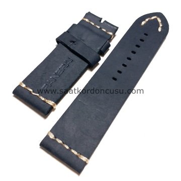 PANERAİ 24mm Siyah Deri Kayış Kordon