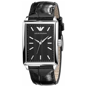 Emporio Armani AR0405 Uyumlu Siyah Deri Saat Kordonu