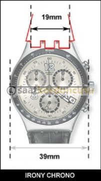 Swatch Ycs Modeli 19mm Taba Saat Deri Kordonu