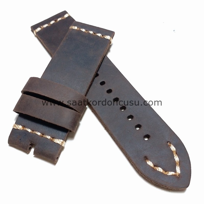 PANERAİ 24mm Kahverenk Deri Kayış Kordon