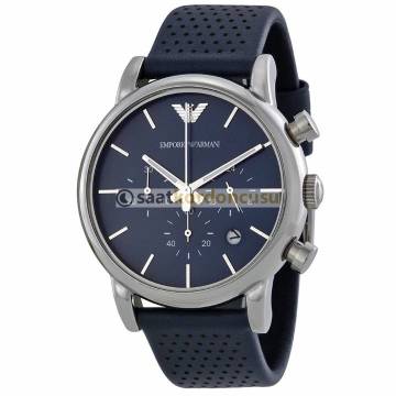 Emporio Armani AR1736 Uyumlu Lacivert Deri Saat Kordonu