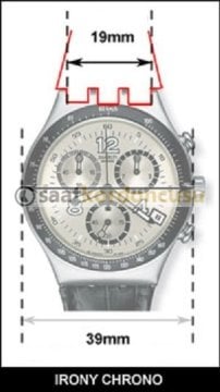 Swatch Ycs Modeli 19mm Desensiz Kahverenk Saat Deri Kordonu