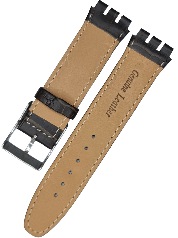 Swatch Ycs Modeli 19mm Desensiz Kahverenk Saat Deri Kordonu
