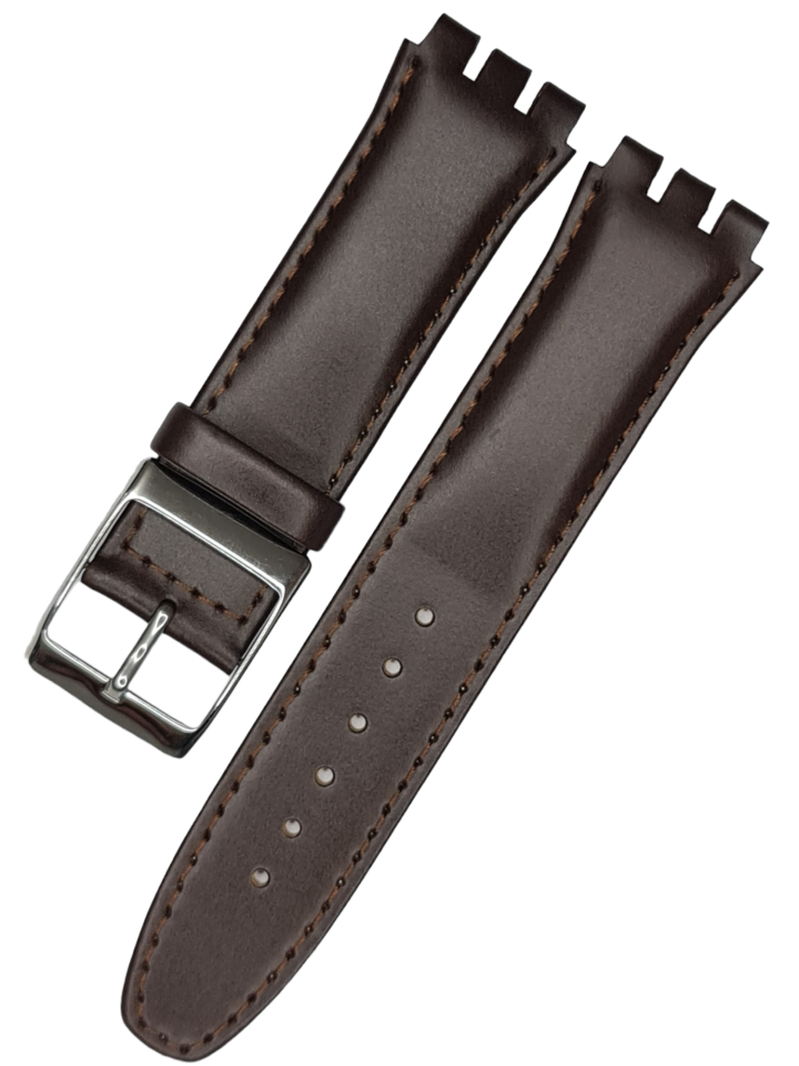 Swatch Ycs Modeli 19mm Desensiz Kahverenk Saat Deri Kordonu