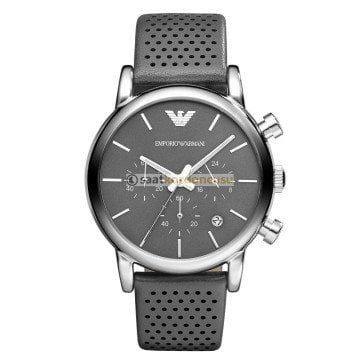Emporio Armani AR1735 Uyumlu Gri Deri Saat Kordonu