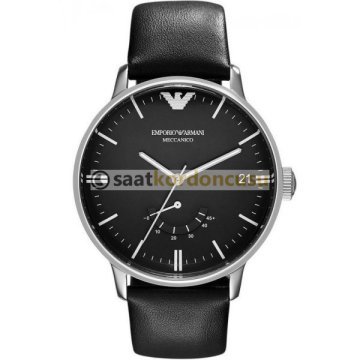 Emporio Armani AR4656 Uyumlu Siyah Deri Saat Kordonu