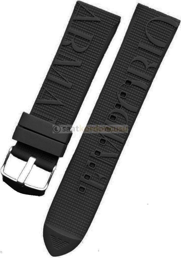 Emporio Armani Ar11024 Uyumlu Siyah Silikon Saat Kordonu