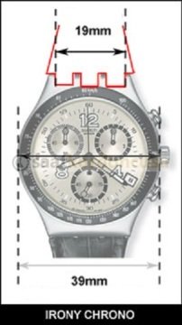 Swatch Ycs Modeli 19mm Desensiz Siyah Saat Deri Kordonu