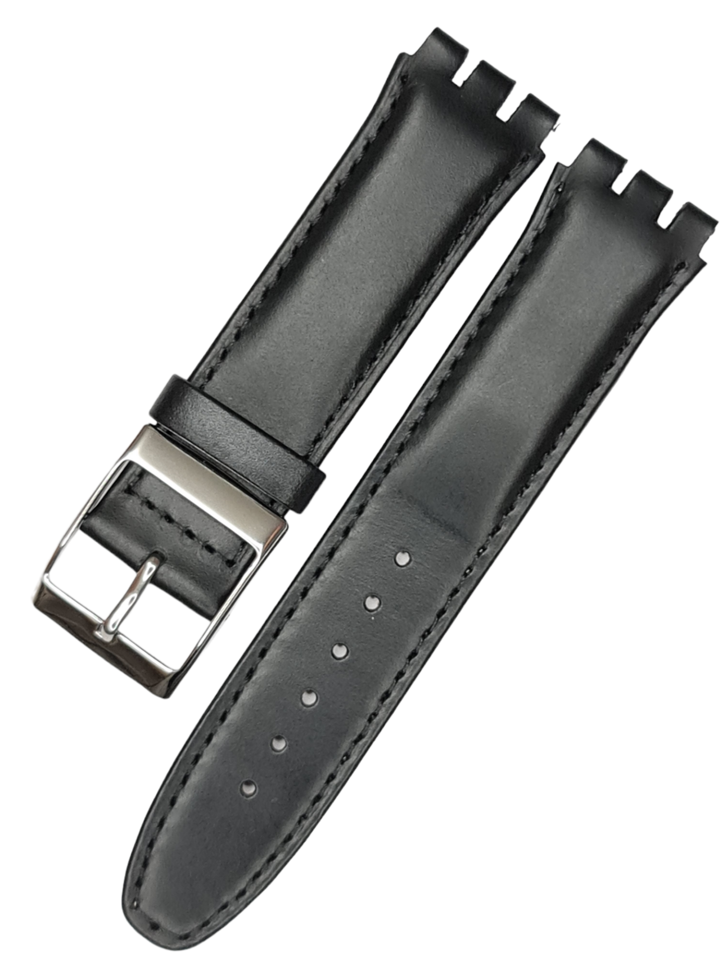 Swatch Ycs Modeli 19mm Desensiz Siyah Saat Deri Kordonu
