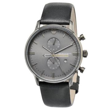 Emporio Armani AR0388 Uyumlu Siyah Deri Saat Kordonu
