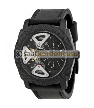 Fossil me1121 Uyumlu 24mm Siyah Deri Saat Kordonu