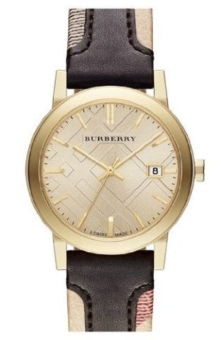 Burberry bu9032 Modeli Deri Saat Kordonu