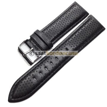 Emporio Armani Uyumlu 22mm Siyah Deri Saat Kordonu