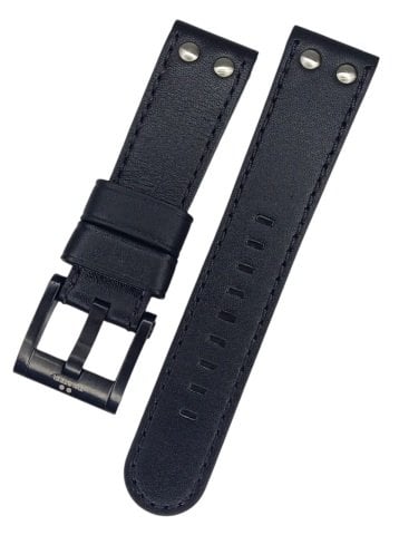 Tw Steell 22mm Puntolu Siyah Deri Kordon