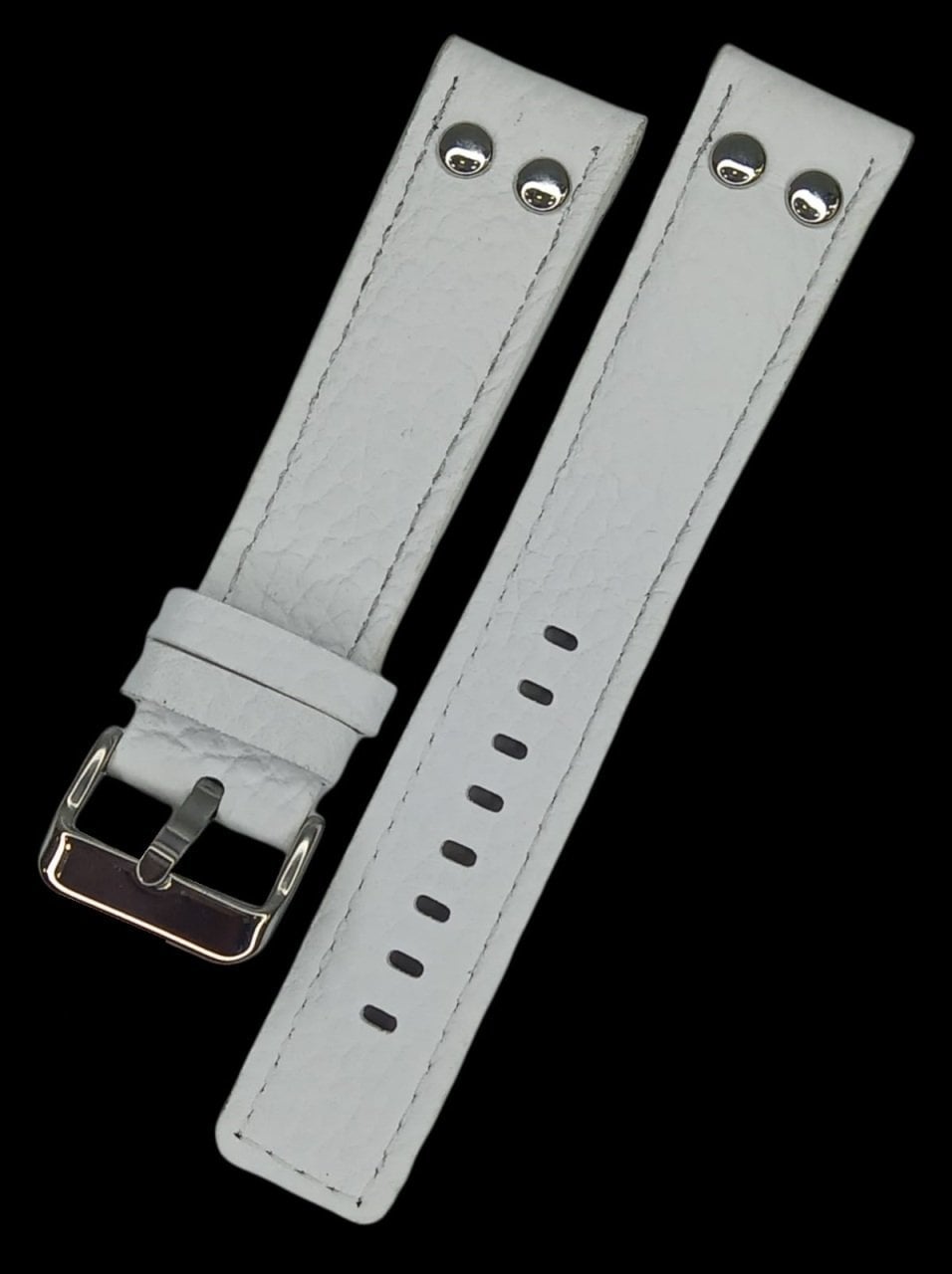 Tw Steel 22mm EL Yapımı Beyaz Deri Kordon