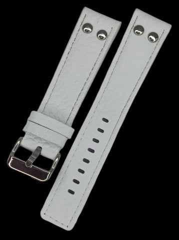 Tw Steel 22mm EL Yapımı Beyaz Deri Kordon