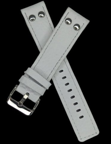 Tw Steel 22mm EL Yapımı Beyaz Deri Kordon