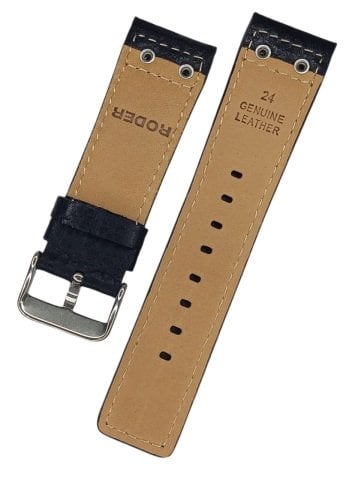 Tw Steell 24mm Puntolu Siyah Deri Kordon